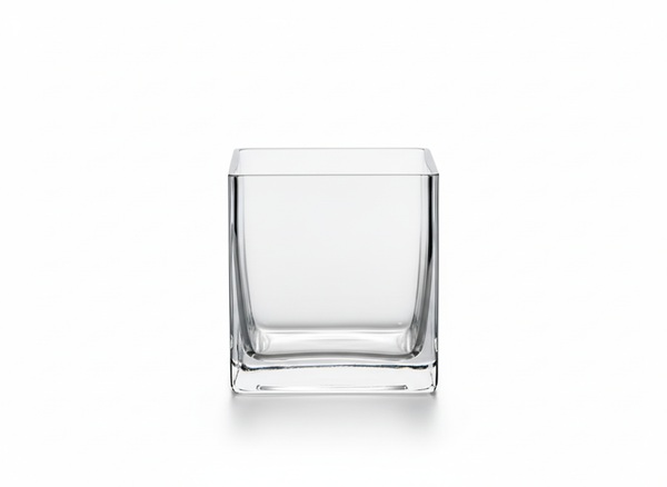 Glass Vase L:6" W:6" H:6" - 6 Pack