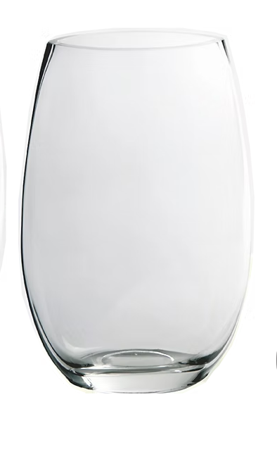 Glass Vase L:6.75" W:3.25" H:10" - 6 Pack