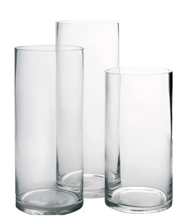 Glass Vase W::6" H:14" - 6 Pack