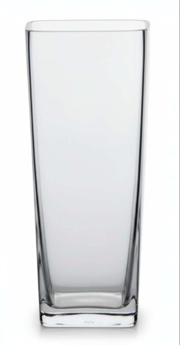 Glass Vase L:5.25" W:5.25" H:11.875" - 6 Pack