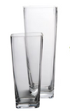 Glass Vase L:6" W:6" H:16" - 6 Pack