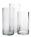 Glass Vase W::6" H:16" - 6 Pack